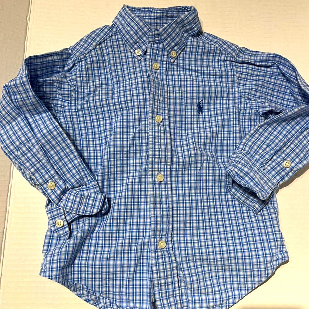 Boys long sleeve Polo Ralph Lauren size 2T long sleeve button down shirt